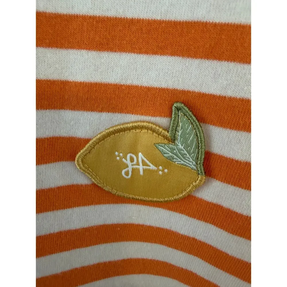 Vans Orange & White Striped Lemon Patch Tee Small - Picture 7 of 7